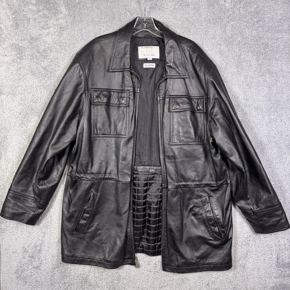 Wilson's Leather M. Julian Jacket Mens L Thinsulate Ultra Cargo Long Quilted